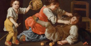 Enfants qui se chamaillent (Allégorie du sens du toucher)